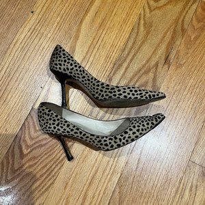 Classic, Authentic Jimmy Choo Leopard Print Pumps, Womens Size 38.5
